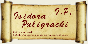 Isidora Puligrački vizit kartica